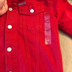Calvin Klein Red Denim Jacket